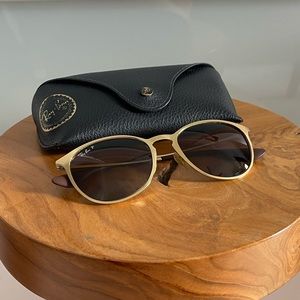 Ray-Ban Erika Gold Metal Sunglasses